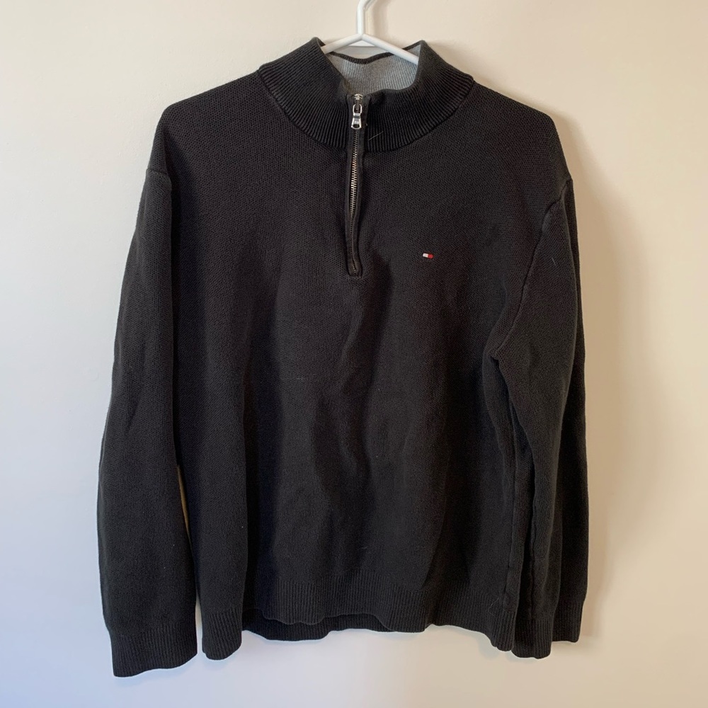 🤩 3 for $20 / Tommy Hilfiger Half Zip Black Sweater